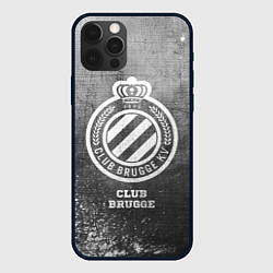 Чехол для iPhone 12 Pro Max Club Brugge - grey gradient, цвет: 3D-черный
