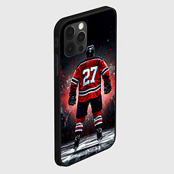 Чехол для iPhone 12 Pro Max Хоккеист на черном, цвет: 3D-черный — фото 2