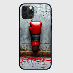 Чехол для iPhone 12 Pro Max Кикбоксеркие перчатки на сером, цвет: 3D-черный