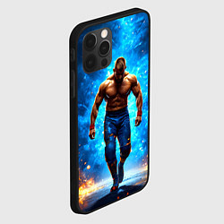 Чехол для iPhone 12 Pro Max Реслер в огне, цвет: 3D-черный — фото 2