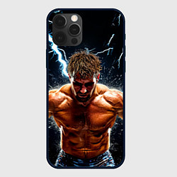 Чехол для iPhone 12 Pro Max Рестлер в молниях, цвет: 3D-черный