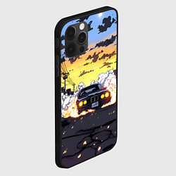 Чехол для iPhone 12 Pro Max BMW в облаке дыма, цвет: 3D-черный — фото 2