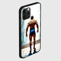 Чехол для iPhone 12 Pro Max Греко-римский борец, цвет: 3D-черный — фото 2