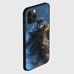 Чехол для iPhone 12 Pro Max Волк и молния, цвет: 3D-черный — фото 2