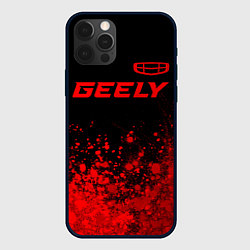 Чехол для iPhone 12 Pro Max Geely - red gradient посередине, цвет: 3D-черный