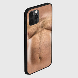 Чехол для iPhone 12 Pro Max Волосатое тело толстяка, цвет: 3D-черный — фото 2