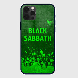 Чехол для iPhone 12 Pro Max Black Sabbath - green gradient посередине, цвет: 3D-черный