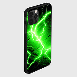Чехол для iPhone 12 Pro Max Color green black, цвет: 3D-черный — фото 2