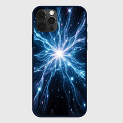 Чехол для iPhone 12 Pro Max Всплеск света и звезды - космическая абстракция, цвет: 3D-черный