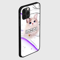 Чехол для iPhone 12 Pro Max Inzoi лого с кошкой, цвет: 3D-черный — фото 2