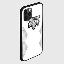 Чехол для iPhone 12 Pro Max GTA white poly, цвет: 3D-черный — фото 2