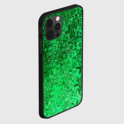 Чехол для iPhone 12 Pro Max Зелёный малахит абстрактная текстура, цвет: 3D-черный — фото 2