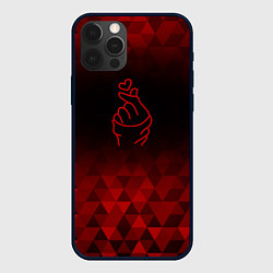 Чехол для iPhone 12 Pro Max K Pop red poly, цвет: 3D-черный