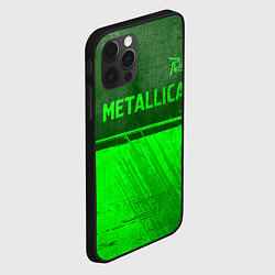 Чехол для iPhone 12 Pro Max Metallica - green gradient посередине, цвет: 3D-черный — фото 2