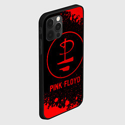 Чехол для iPhone 12 Pro Max Pink Floyd - red gradient, цвет: 3D-черный — фото 2