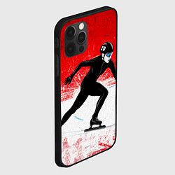 Чехол для iPhone 12 Pro Max Скоростной бег на коньках в красном, цвет: 3D-черный — фото 2