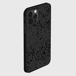 Чехол для iPhone 12 Pro Max Тёмный серый текстура асфальт, цвет: 3D-черный — фото 2