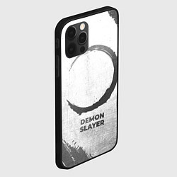 Чехол для iPhone 12 Pro Max Demon Slayer - white gradient, цвет: 3D-черный — фото 2