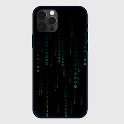 Чехол для iPhone 12 Pro Max Color black turquoise, цвет: 3D-черный
