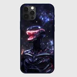 Чехол для iPhone 12 Pro Max Чужой на фоне вселенной, цвет: 3D-черный