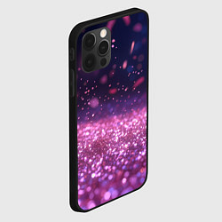 Чехол для iPhone 12 Pro Max Розовые блестящие блестки, цвет: 3D-черный — фото 2
