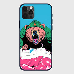 Чехол для iPhone 12 Pro Max Хищный русский медведь, цвет: 3D-черный