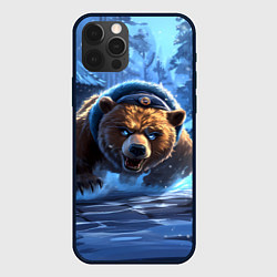Чехол для iPhone 12 Pro Max Злой русский медведь иллюстрация, цвет: 3D-черный
