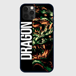 Чехол для iPhone 12 Pro Max Татуировка дракона ирезуми, цвет: 3D-черный