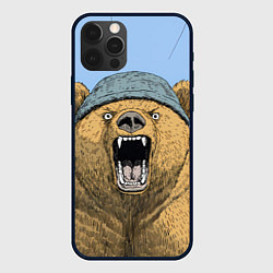 Чехол для iPhone 12 Pro Max Злой орущий медведь, цвет: 3D-черный