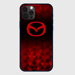 Чехол для iPhone 12 Pro Max Mazda red poly, цвет: 3D-черный
