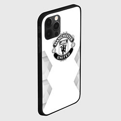 Чехол для iPhone 12 Pro Max Manchester United white poly, цвет: 3D-черный — фото 2