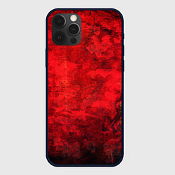 Чехол для iPhone 12 Pro Max Абстракция - red shabby wall, цвет: 3D-черный