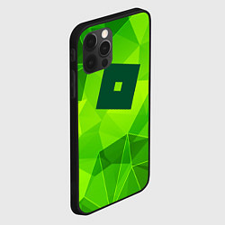 Чехол для iPhone 12 Pro Max Roblox green poly, цвет: 3D-черный — фото 2