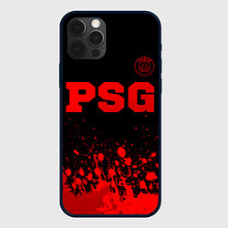 Чехол для iPhone 12 Pro Max PSG - red gradient посередине, цвет: 3D-черный