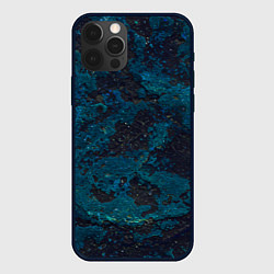 Чехол для iPhone 12 Pro Max Черно-синий бетон, цвет: 3D-черный