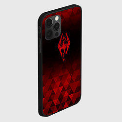 Чехол для iPhone 12 Pro Max Skyrim red poly, цвет: 3D-черный — фото 2