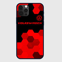 Чехол для iPhone 12 Pro Max Volkswagen - red gradient посередине, цвет: 3D-черный