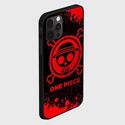 Чехол для iPhone 12 Pro Max One Piece - red gradient, цвет: 3D-черный — фото 2