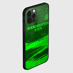 Чехол для iPhone 12 Pro Max Manchester City - green gradient посередине, цвет: 3D-черный — фото 2