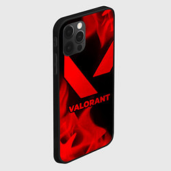 Чехол для iPhone 12 Pro Max Valorant - red gradient, цвет: 3D-черный — фото 2