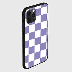 Чехол для iPhone 12 Pro Max Квадраты фиолетовые, цвет: 3D-черный — фото 2