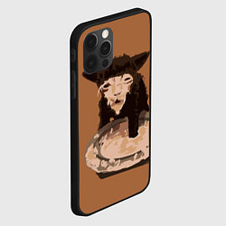 Чехол для iPhone 12 Pro Max Котик кушает мем, цвет: 3D-черный — фото 2