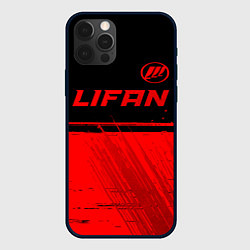 Чехол для iPhone 12 Pro Max Lifan - red gradient посередине, цвет: 3D-черный