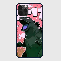 Чехол для iPhone 12 Pro Max Годзилла рычит, цвет: 3D-черный
