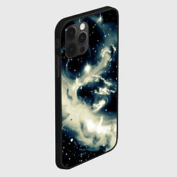 Чехол для iPhone 12 Pro Max Космический абстрактный чёрно-синий, цвет: 3D-черный — фото 2