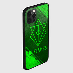 Чехол для iPhone 12 Pro Max In Flames - green gradient, цвет: 3D-черный — фото 2