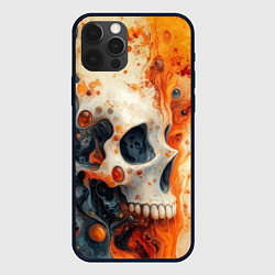 Чехол для iPhone 12 Pro Max Череп в нестабильном хаосе, цвет: 3D-черный
