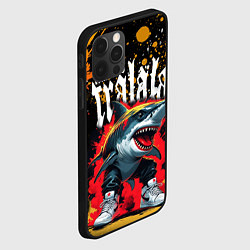 Чехол для iPhone 12 Pro Max Тралалера Тралала брейнрот мем - Акула в кроссовка, цвет: 3D-черный — фото 2