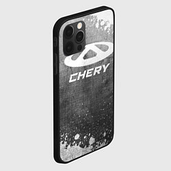 Чехол для iPhone 12 Pro Max Chery - grey gradient, цвет: 3D-черный — фото 2