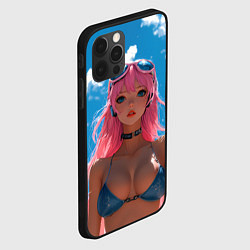 Чехол для iPhone 12 Pro Max Девушка в купальнике на фоне неба, цвет: 3D-черный — фото 2